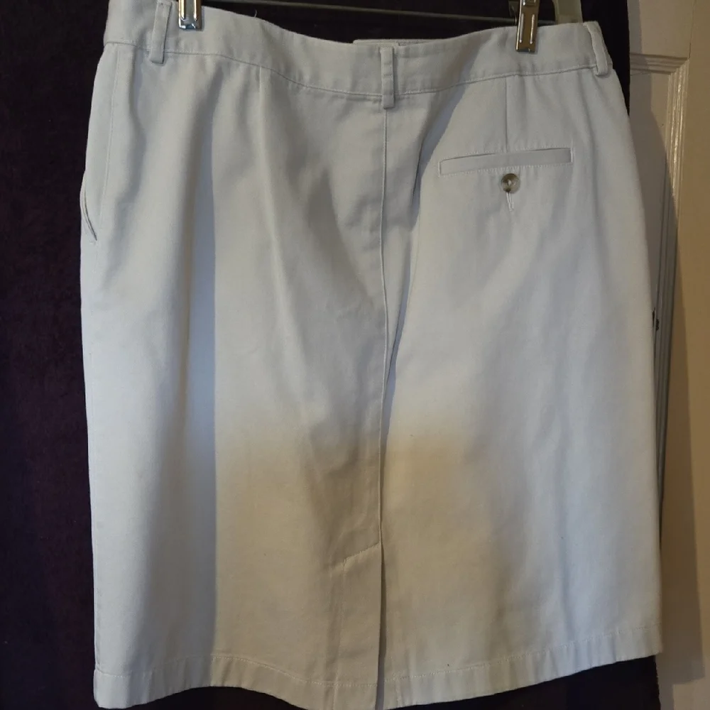L.L. Bean White Pencil Skirt Knee-Length Casual - Picture 3 of 3